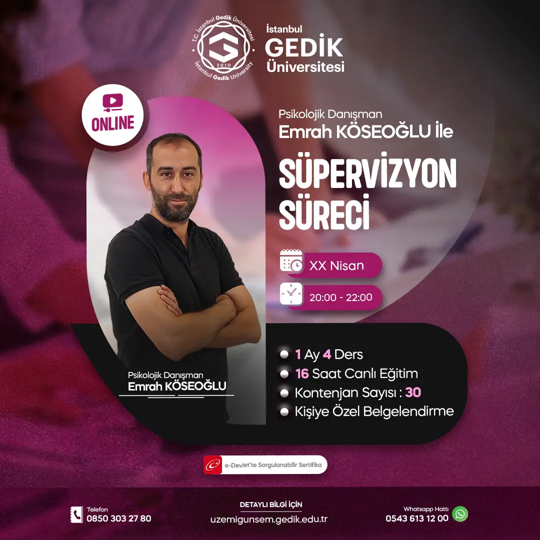 Psk. Dnş. Emrah Köseoğlu İle Süpervizyon Süreci
