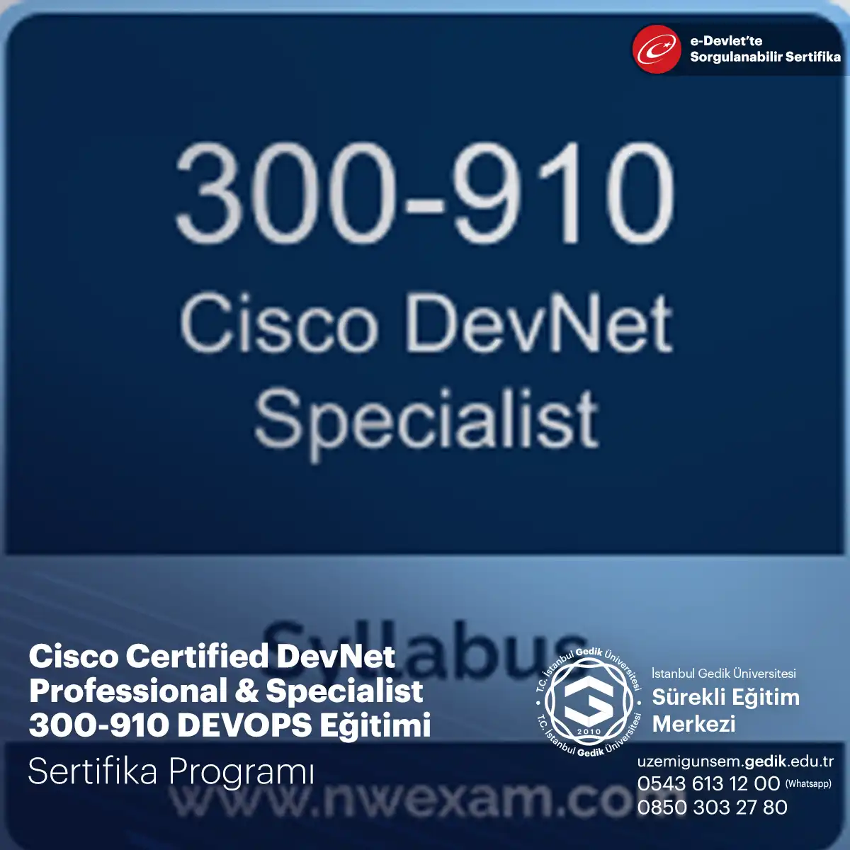 Cisco Certified DevNet Professional & Specialist 300-910 DEVOPS Eğitimi 