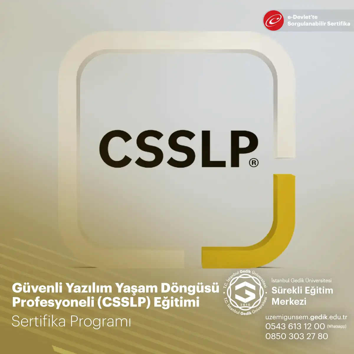 Güvenli Yazılım Yaşam Döngüsü Profesyoneli (CSSLP) Eğitimi 