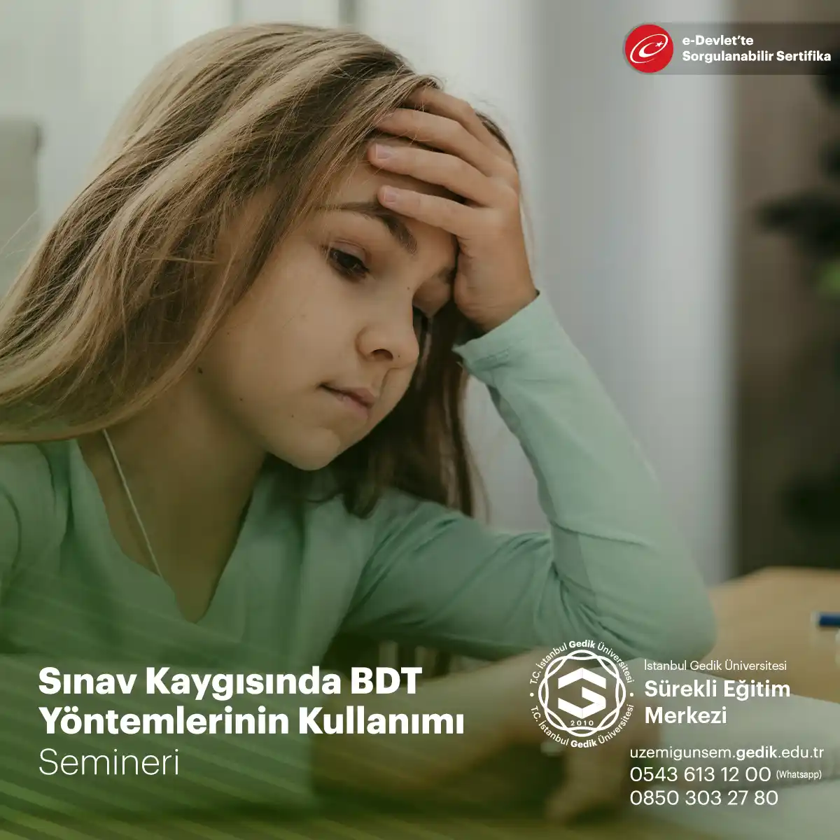 Sınav Kaygısında BDT Yöntemlerinin Kullanımı Semineri
