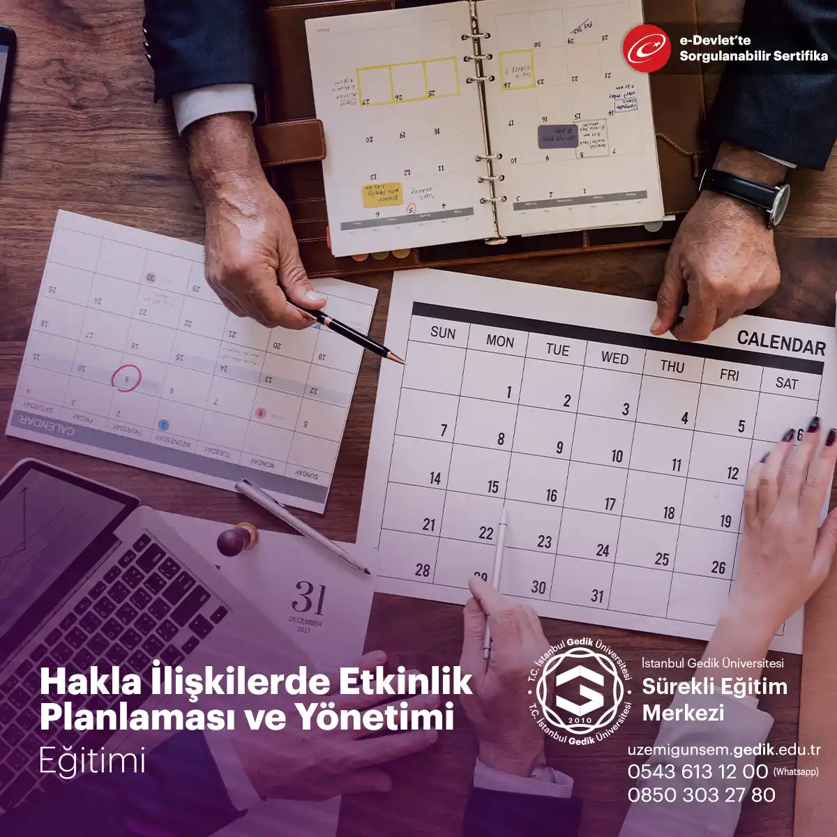 Hakla İlişkilerde Etkinlik Planlaması ve Yönetimi Sertifikası