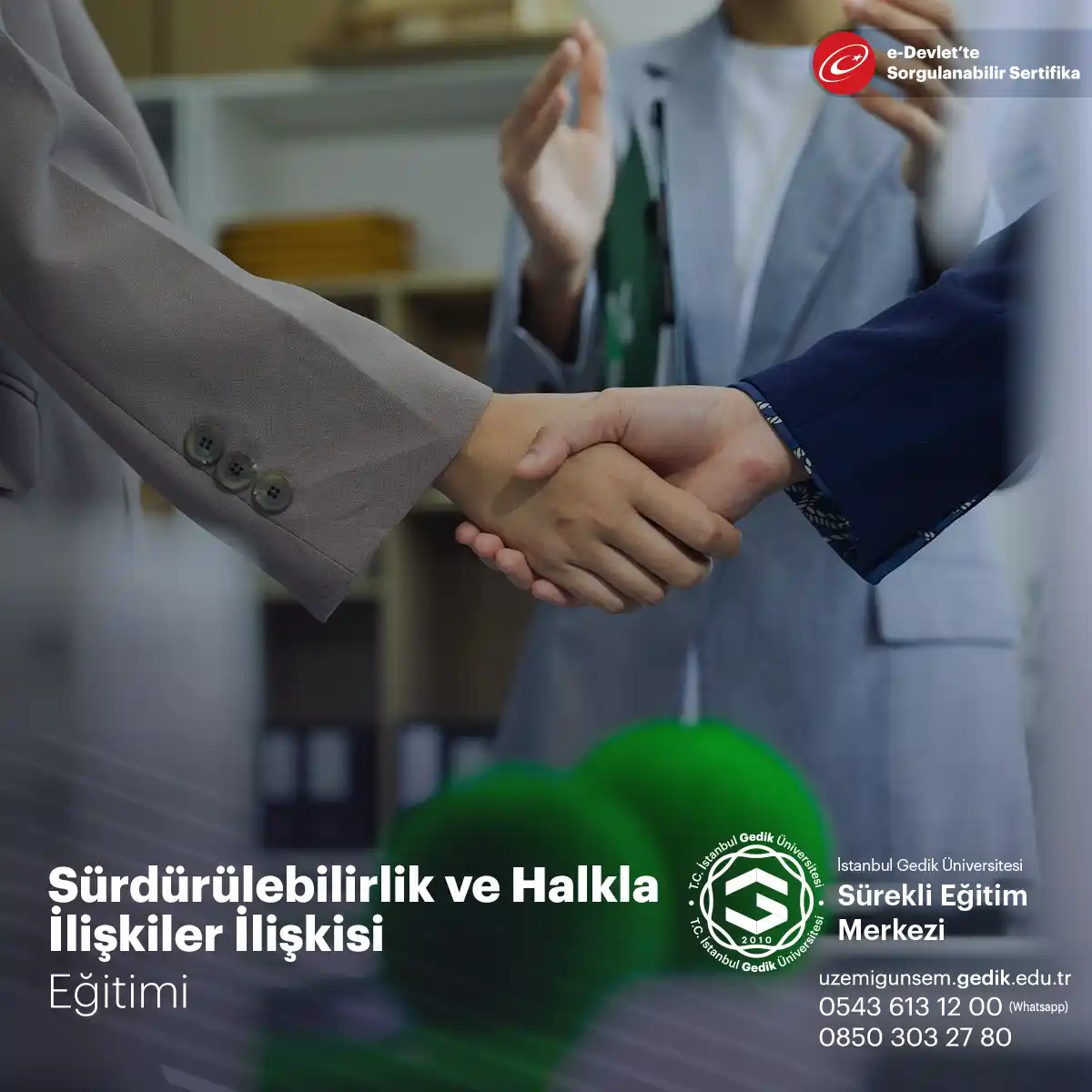 Sürdürülebilirlik ve Halkla İlişkiler İlişkisi Sertifikası