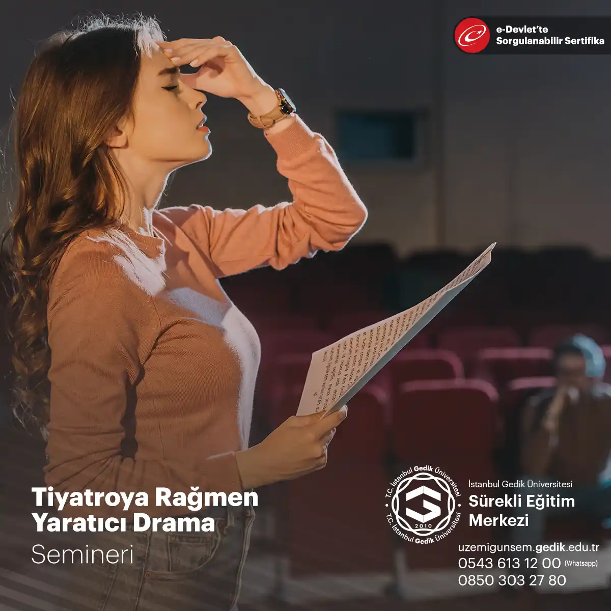 Tiyatroya Rağmen Yaratıcı Drama Semineri